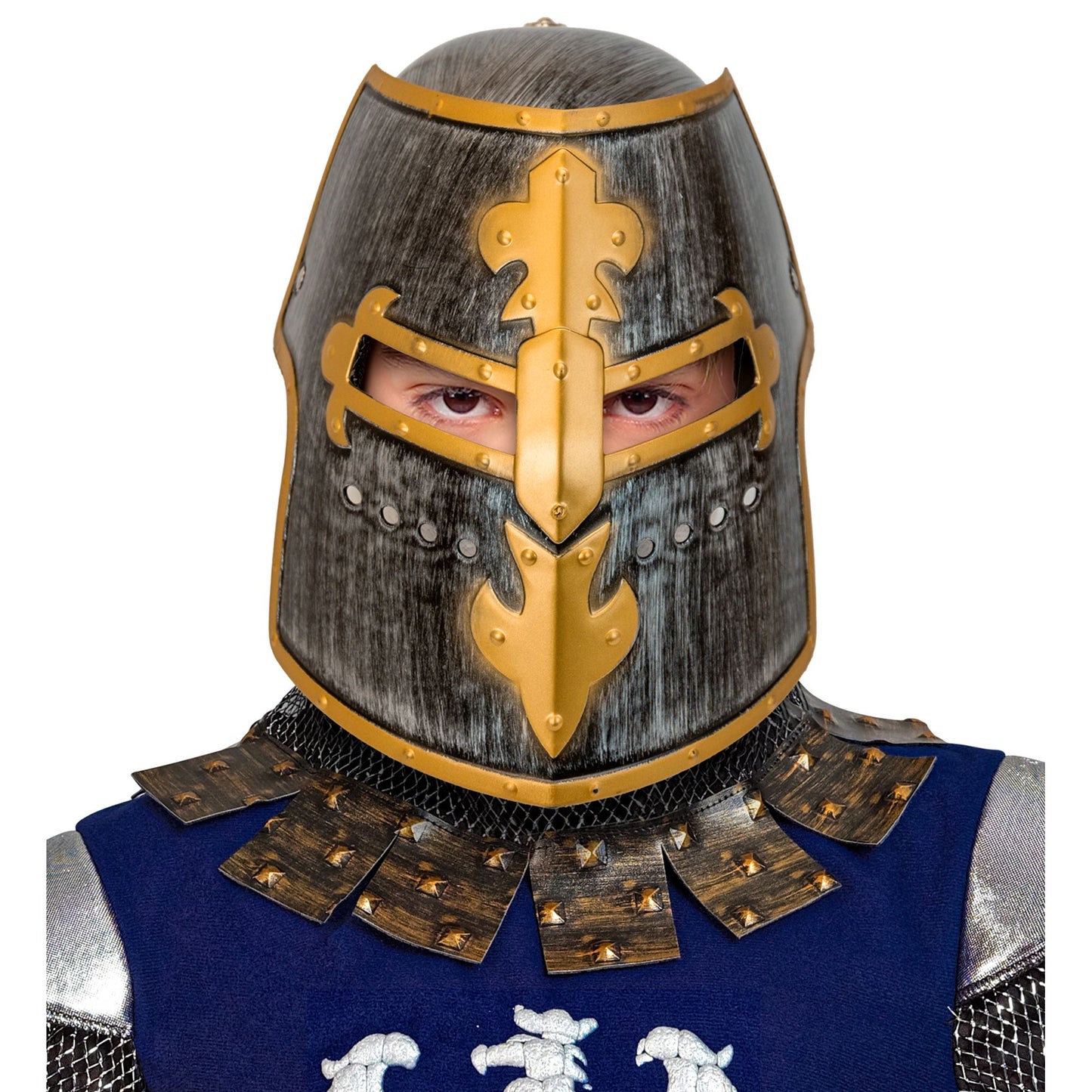 "MITTELALTERLICHER RITTER HELM MIT VISIER" aus Hartplastik - Kindergröße – Ansicht 4