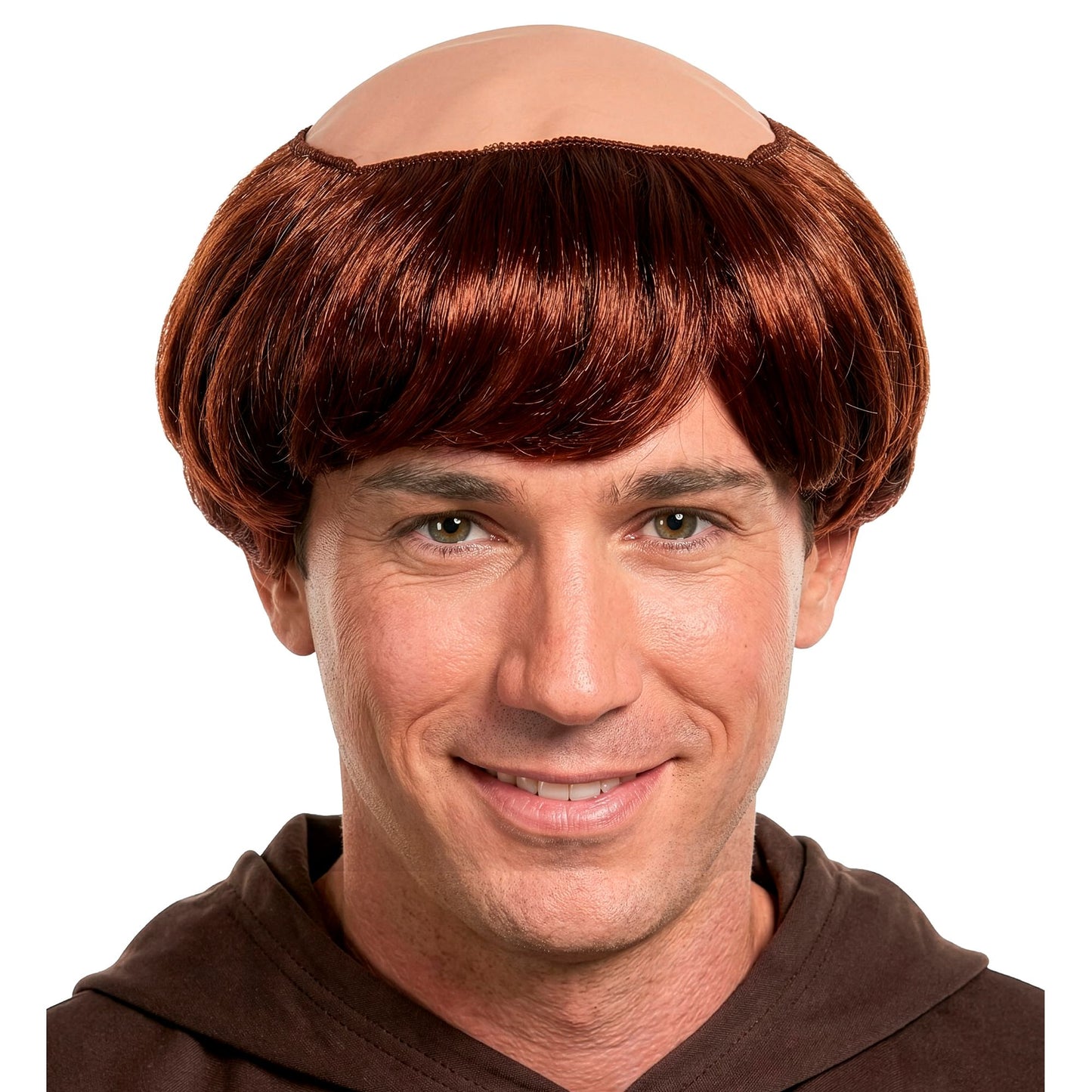 "MÖNCH KAPPE MIT HAAREN" – Vorderansicht
