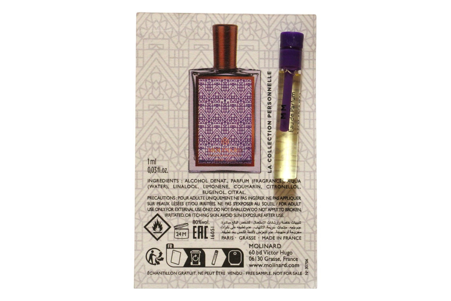 Molinard Molinard, Collection Personnelle - MM, Eau de Parfum, Unisex, 1 ml Fläschchen Vial