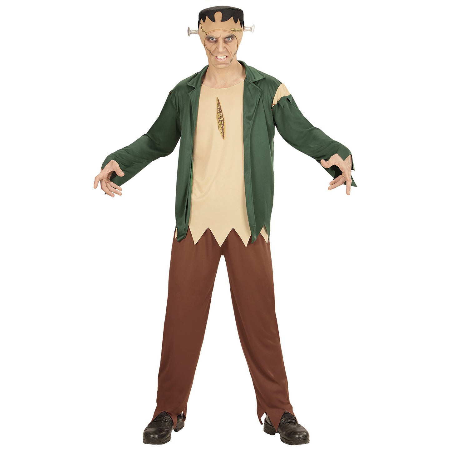 "MONSTER" (Oberteil mit Shirt, Hose, Kopfteil) – Vorderansicht