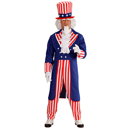 "MR. AMERICA" (Frack, Hemd mit Jabot,Hosen, Hut) – Vorderansicht