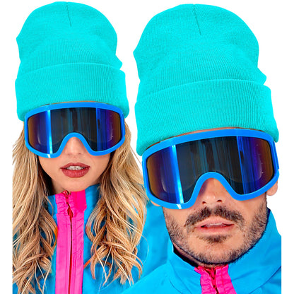 "MÜTZE BEANIE HELLBLAU" Wolloptik – Ansicht 4