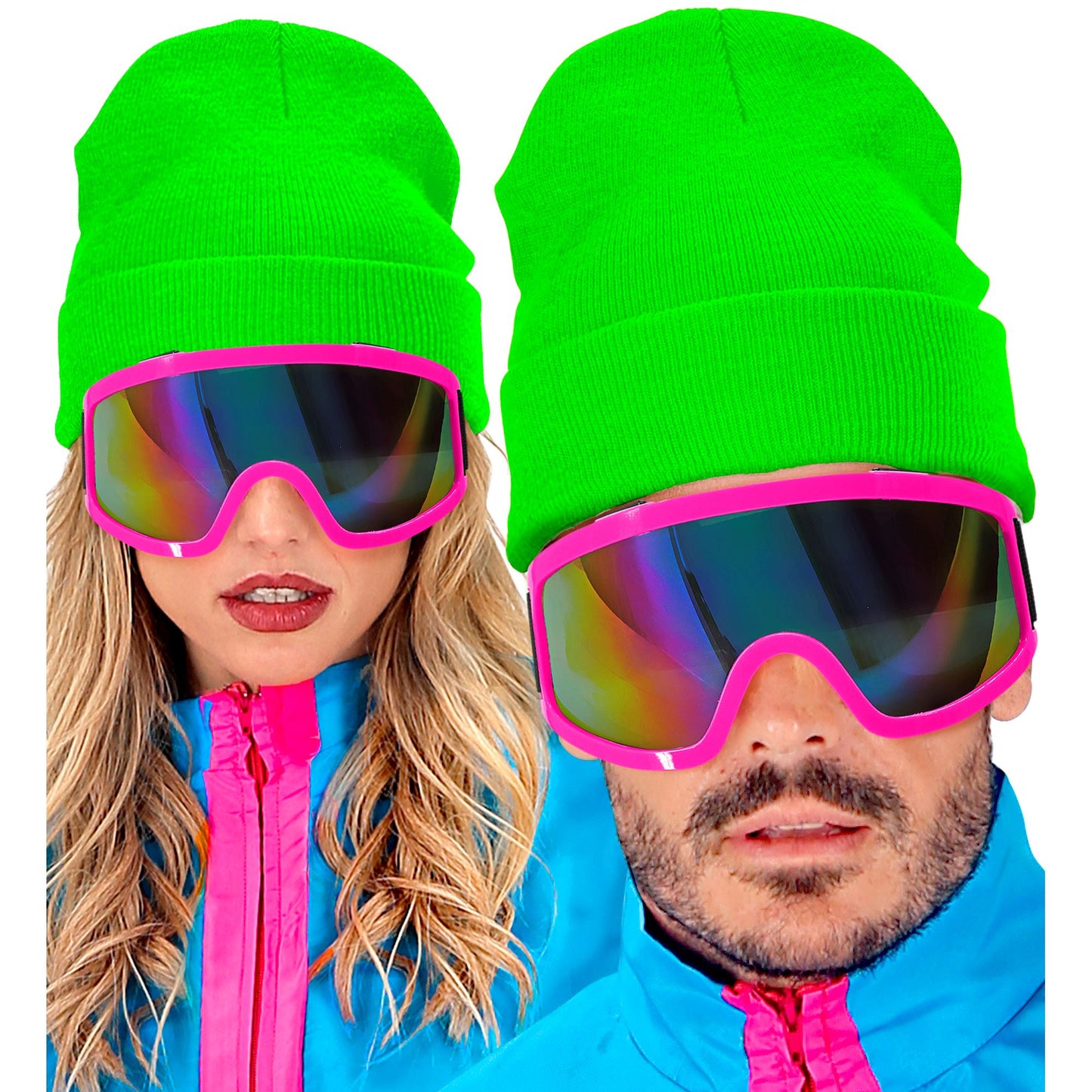"MÜTZE BEANIE NEON GRÜN" WOLLOPTIK – Ansicht 4