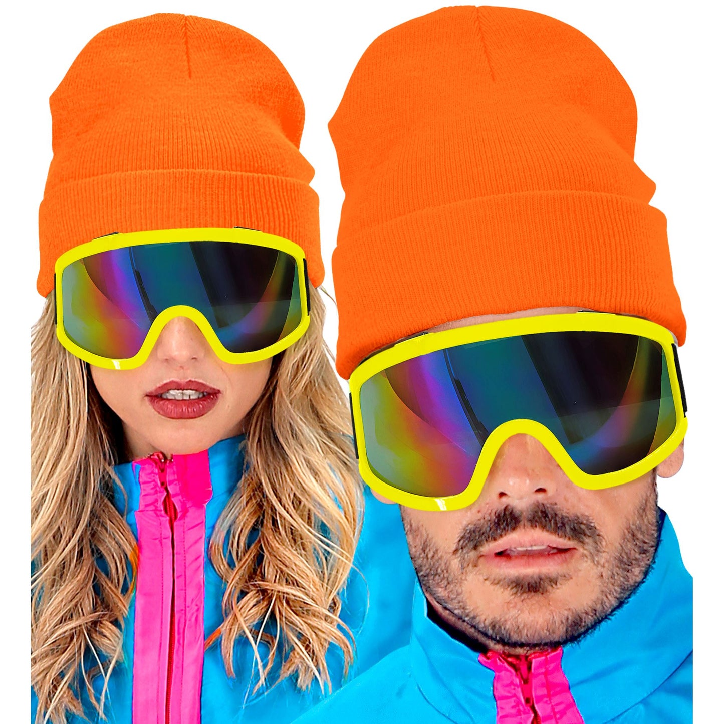 "MÜTZE BEANIE NEON ORANGE" WOLLOPTIK – Ansicht 4