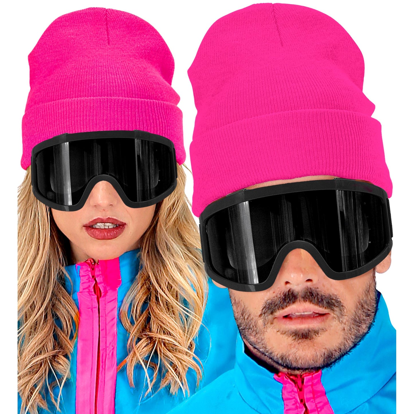 "MÜTZE BEANIE NEON PINK" WOLLOPTIK – Ansicht 4