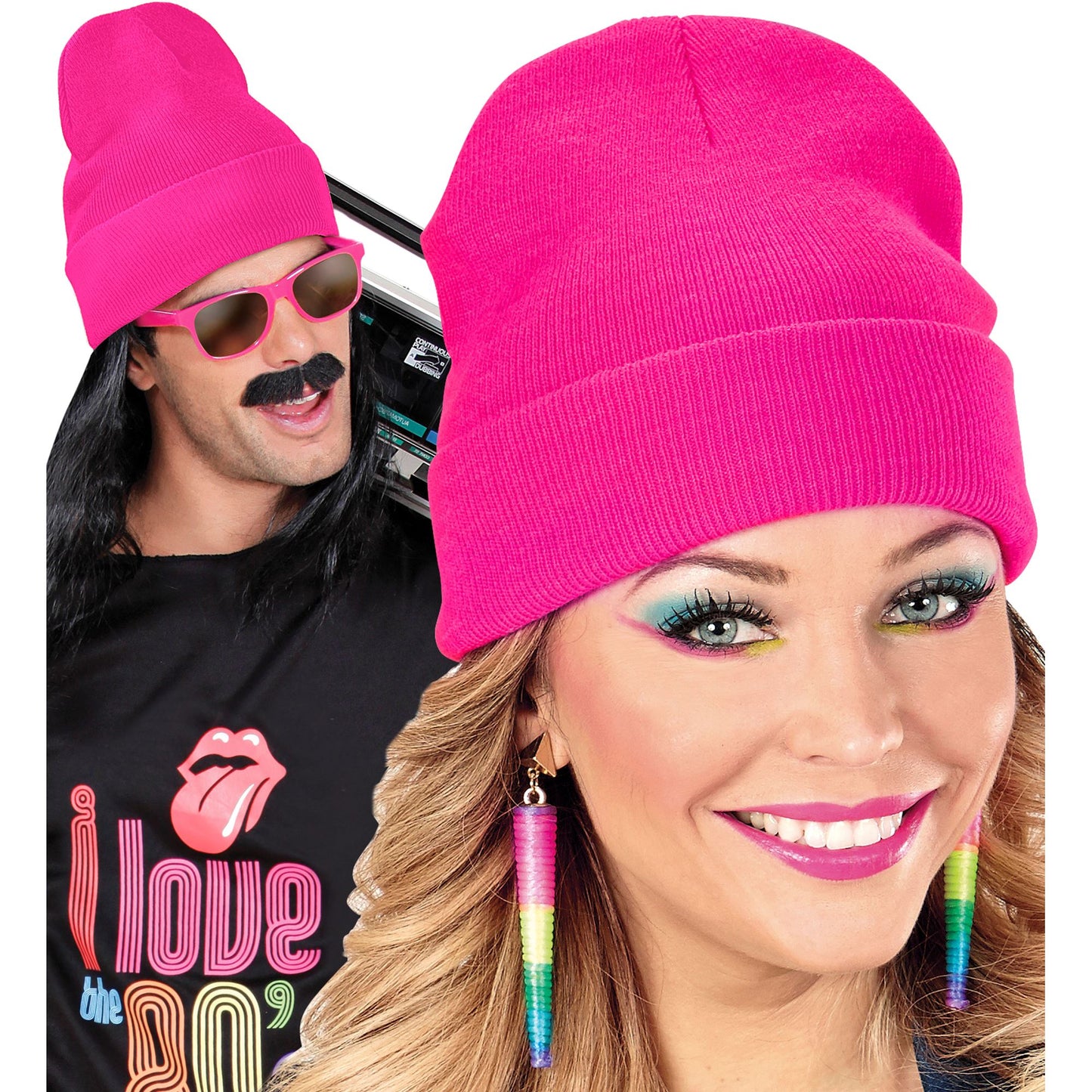 "MÜTZE BEANIE NEON PINK" WOLLOPTIK – Ansicht 9