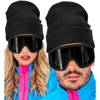 "MÜTZE BEANIE SCHWARZ" Wolloptik – Ansicht 4
