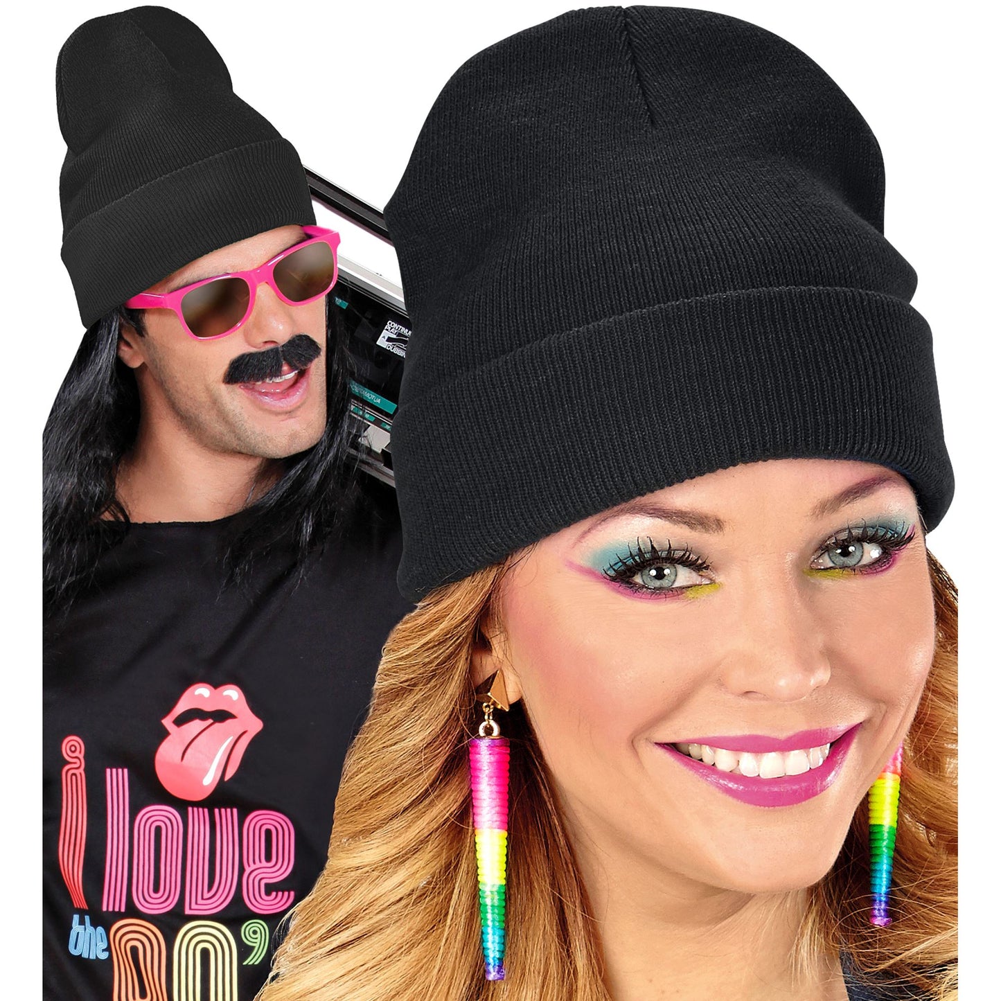 "MÜTZE BEANIE SCHWARZ" Wolloptik – Ansicht 8
