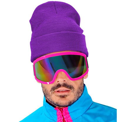 "MÜTZE BEANIE VIOLETT" Wolloptik – Ansicht 6