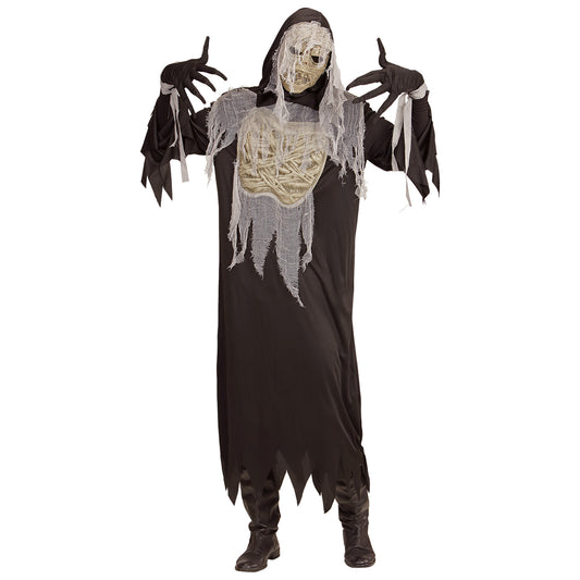 "MUMIE" (Robe mit Kapuze, Handschuhe, Maske) – Vorderansicht