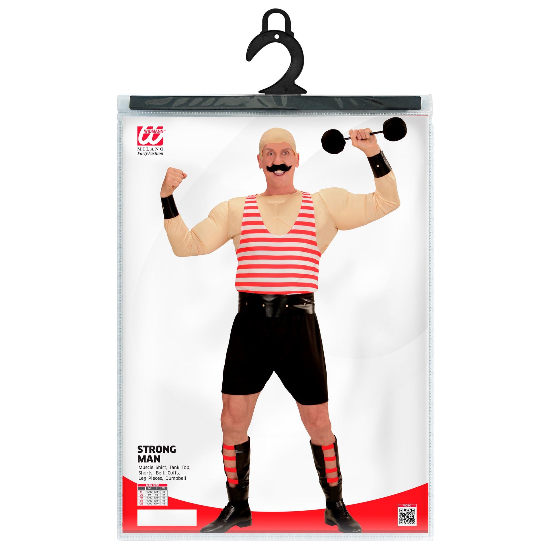 "MUSKELMANN" (Muskelshirt, Unterhemd, Shorts, Gürtel, Armschoner, Beinschoner, Hanteln) – Ansicht 5