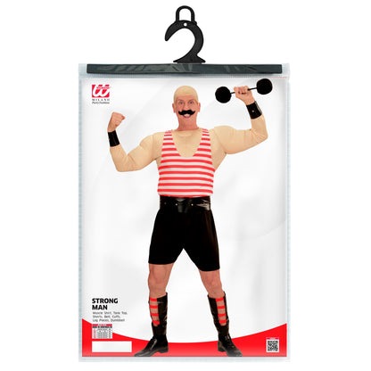 "MUSKELMANN" (Muskelshirt, Unterhemd, Shorts, Gürtel, Armschoner, Beinschoner, Hanteln) – Ansicht 5