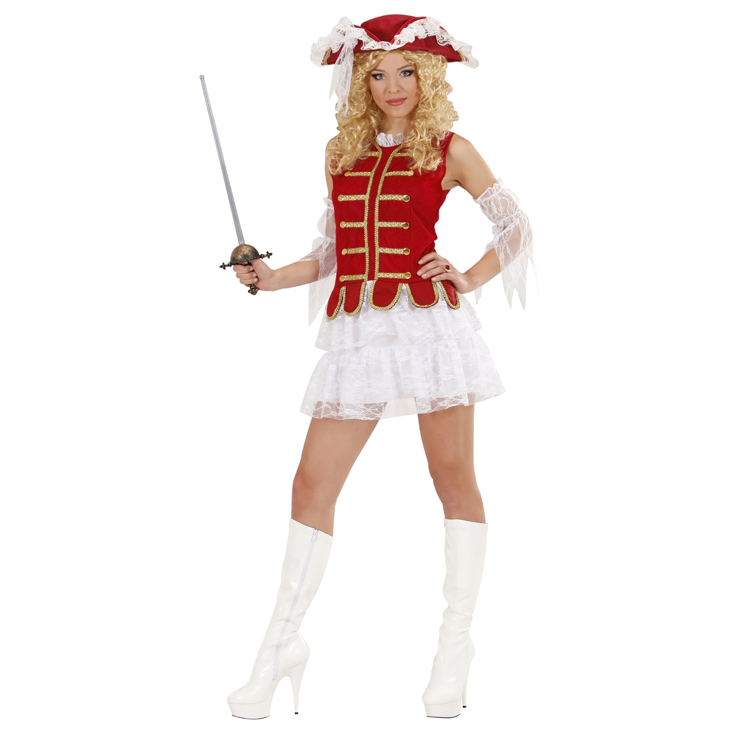 "MUSKETEER GIRL" (Kleid, Ärmel, Hut) – Detailansicht