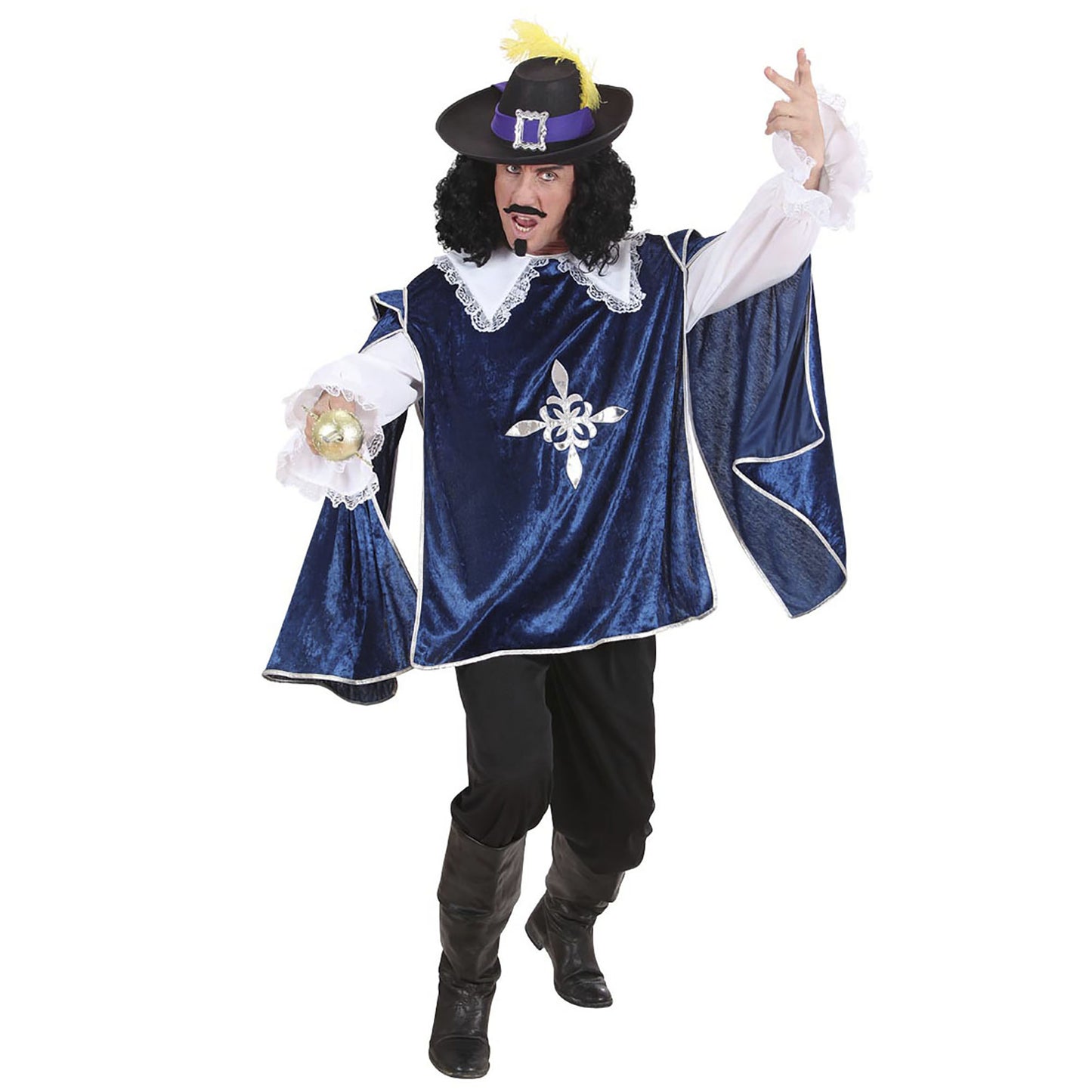 "MUSKETIER" blau (Hemd, Kasack) – Vorderansicht