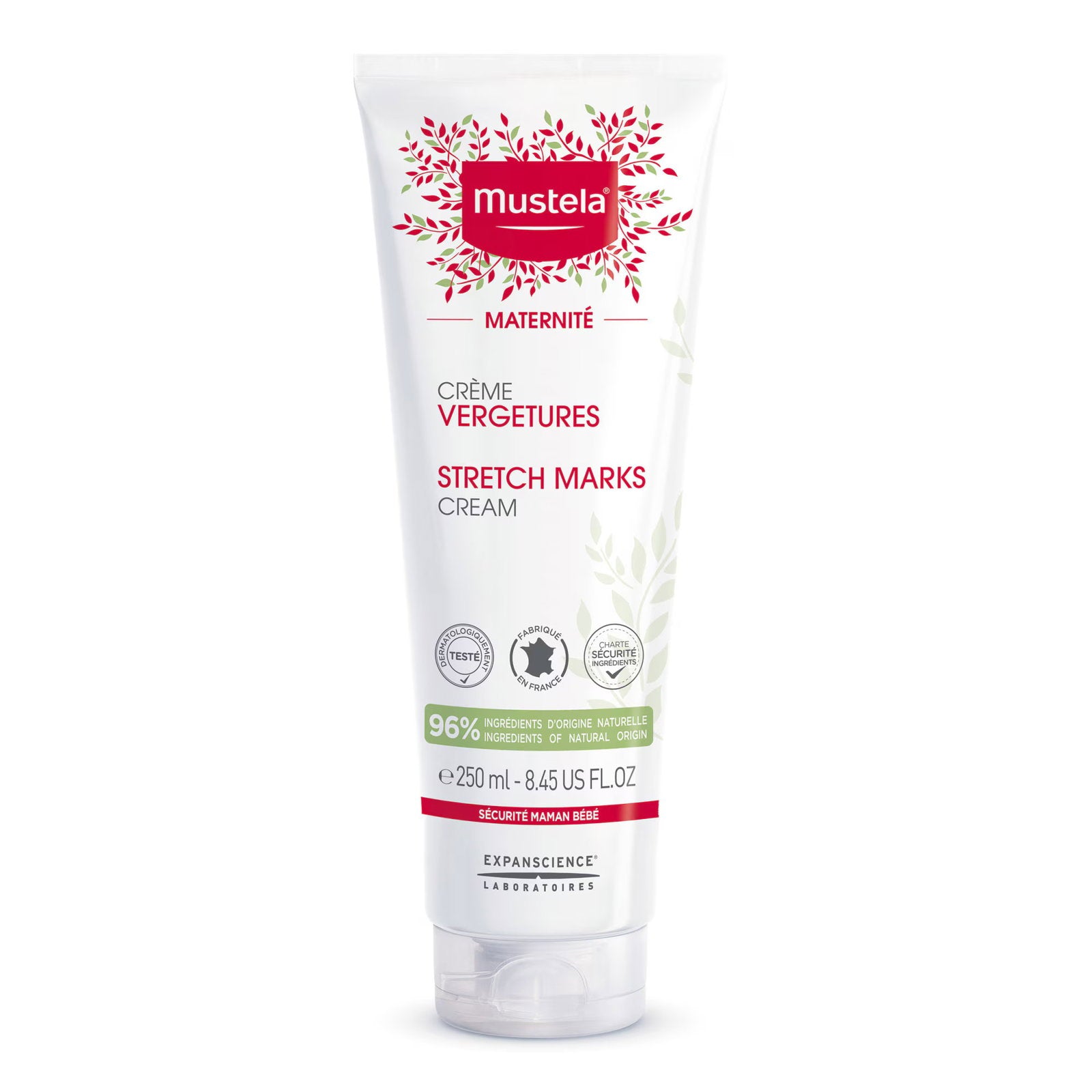 Mustela Mustela, Maternity, Bio, Gegen Dehnungsstreifen, Lokale Behandlungscreme, 250 ml Regular