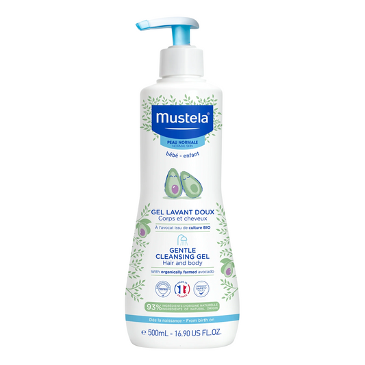 Mustela Mustela, Mustela, Avocado, Sanfte Reinigung, Reinigungsgel, Für Gesicht & Haar, 500 ml Regular