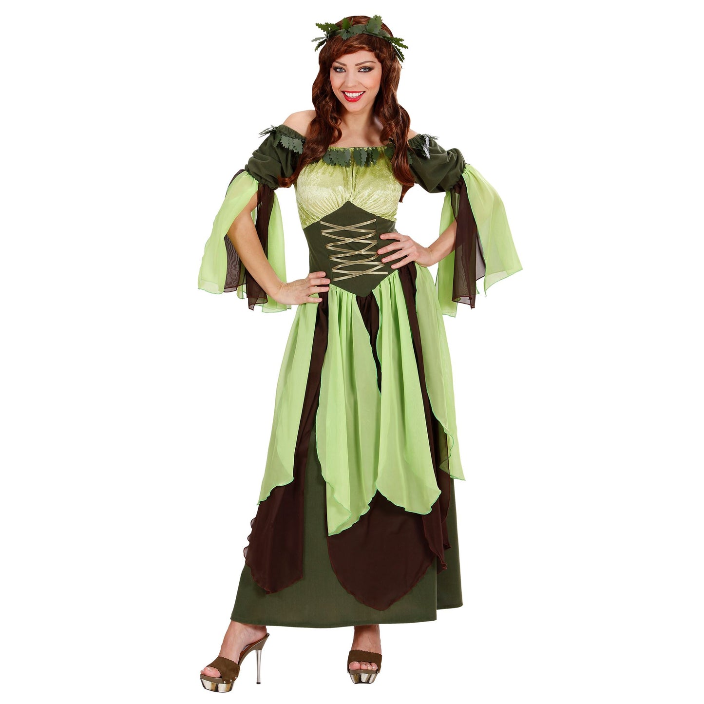 "MUTTER NATUR" (Kleid, Kopfbedeckung) – Vorderansicht