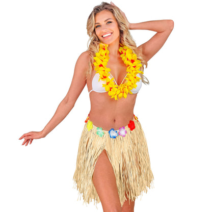 "NATURFARBENER HAWAII BASTROCK MIT BLUMENGÜRTEL" 40 cm - größenverstellbar – Ansicht 3