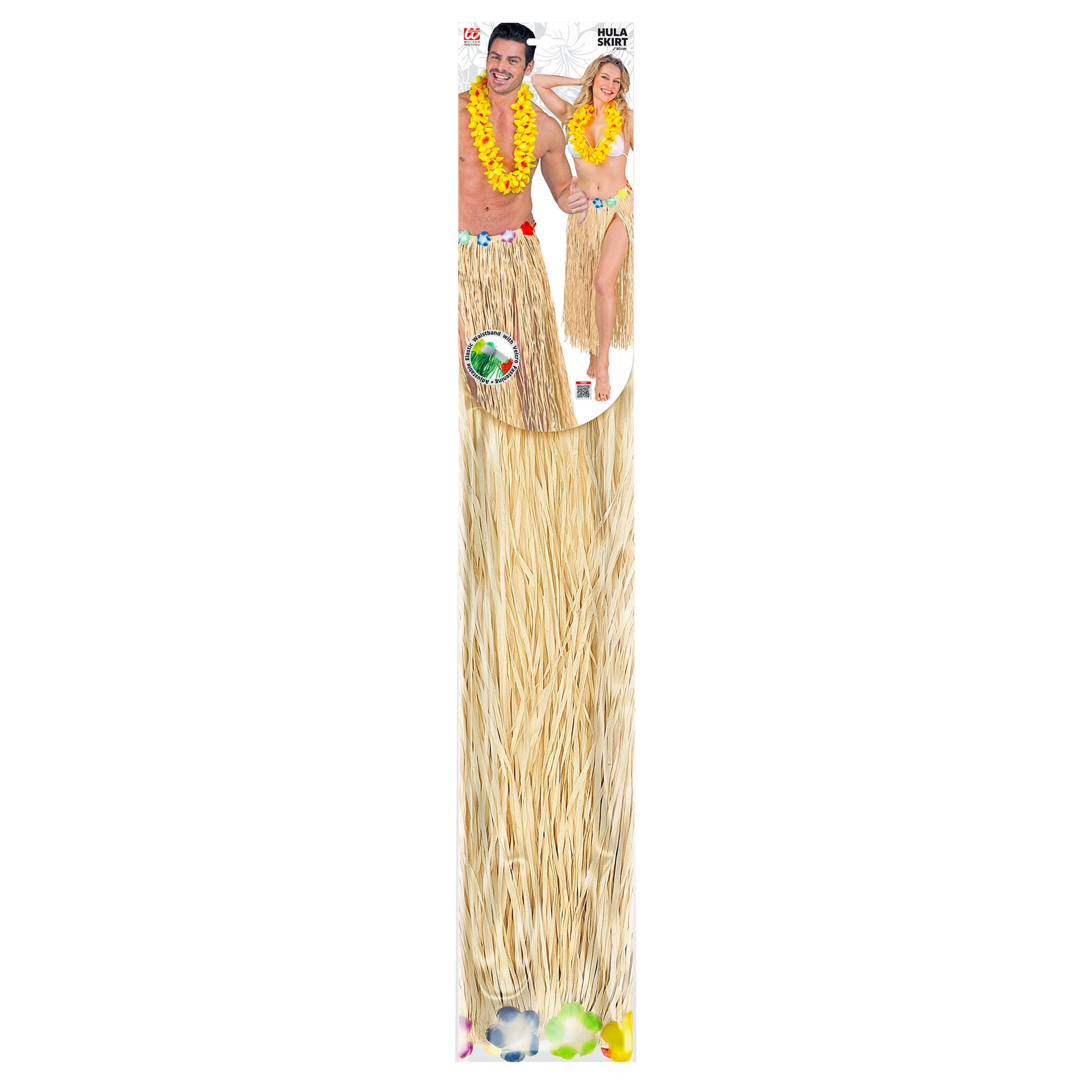 "NATURFARBENER HAWAII BASTROCK MIT BLUMENGÜRTEL" 80 cm - größenverstellbar – Detailansicht