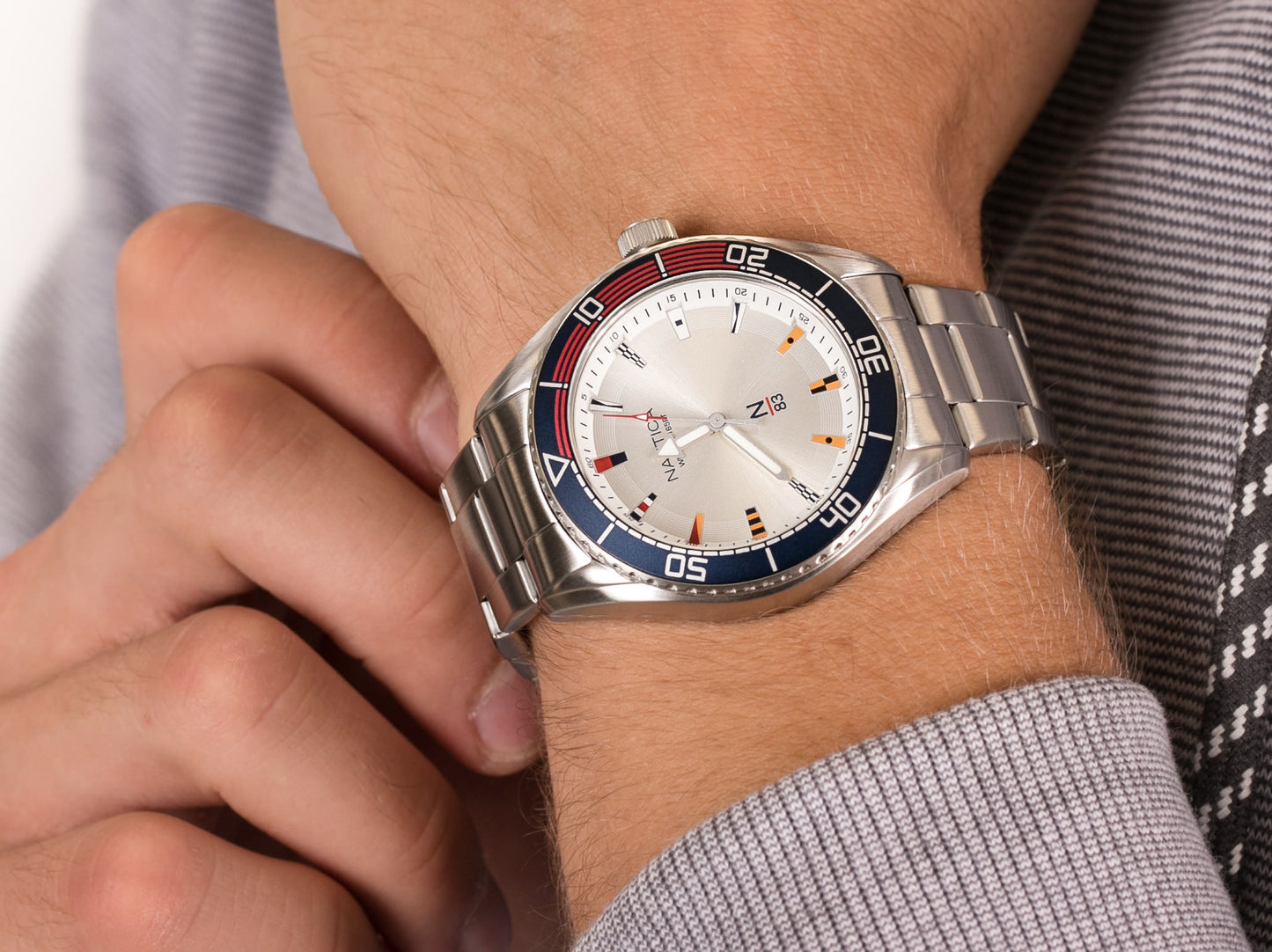 NAUTICA NAPFWS005 Analoguhr Armbanduhr 44 mm ansicht-3