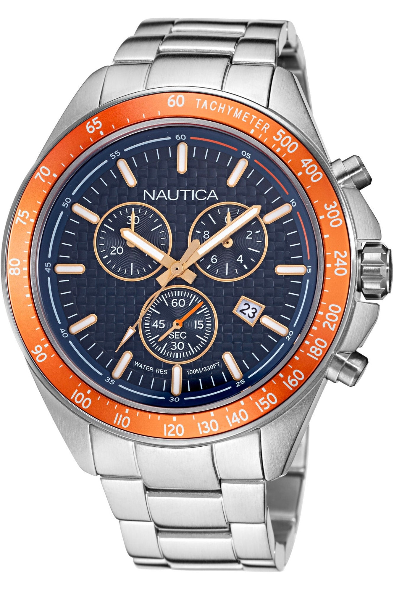 NAUTICA NAPOBF117 Multifunction - Case: 47 mm - Armbanduhr 47 mm Silber