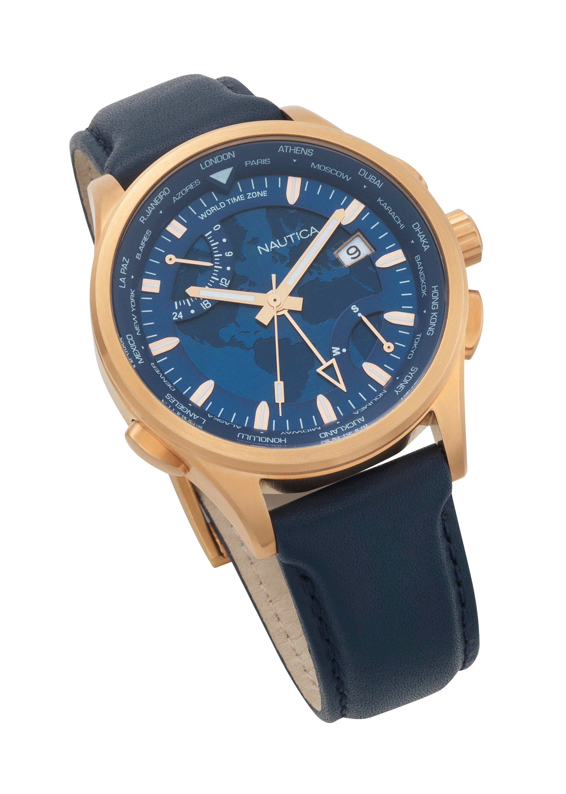 NAUTICA NAPSHG002 Date - Case: 44 mm - Armbanduhr 44 mm Gold ansicht-3