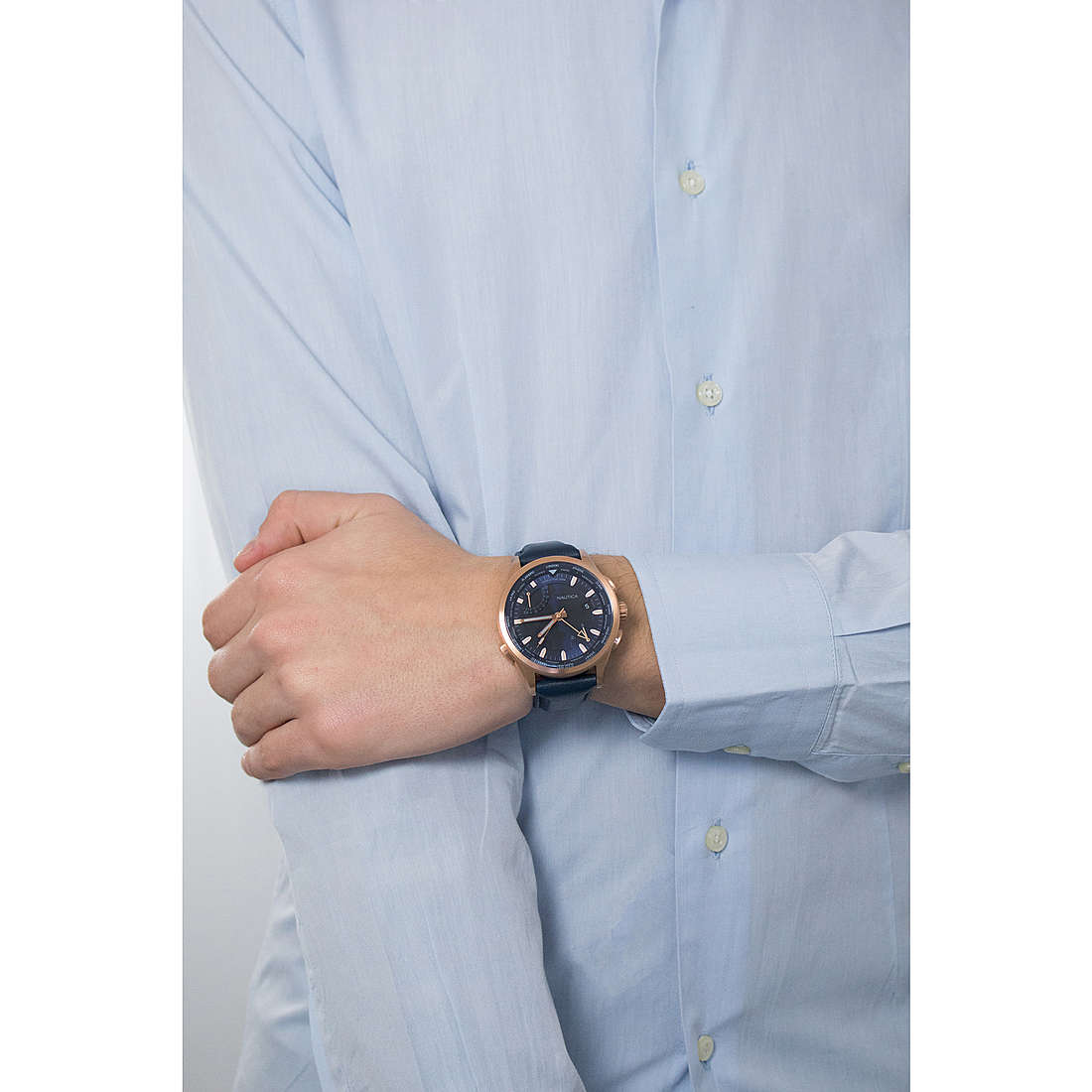 NAUTICA NAPSHG002 Date - Case: 44 mm - Armbanduhr 44 mm Gold ansicht-5