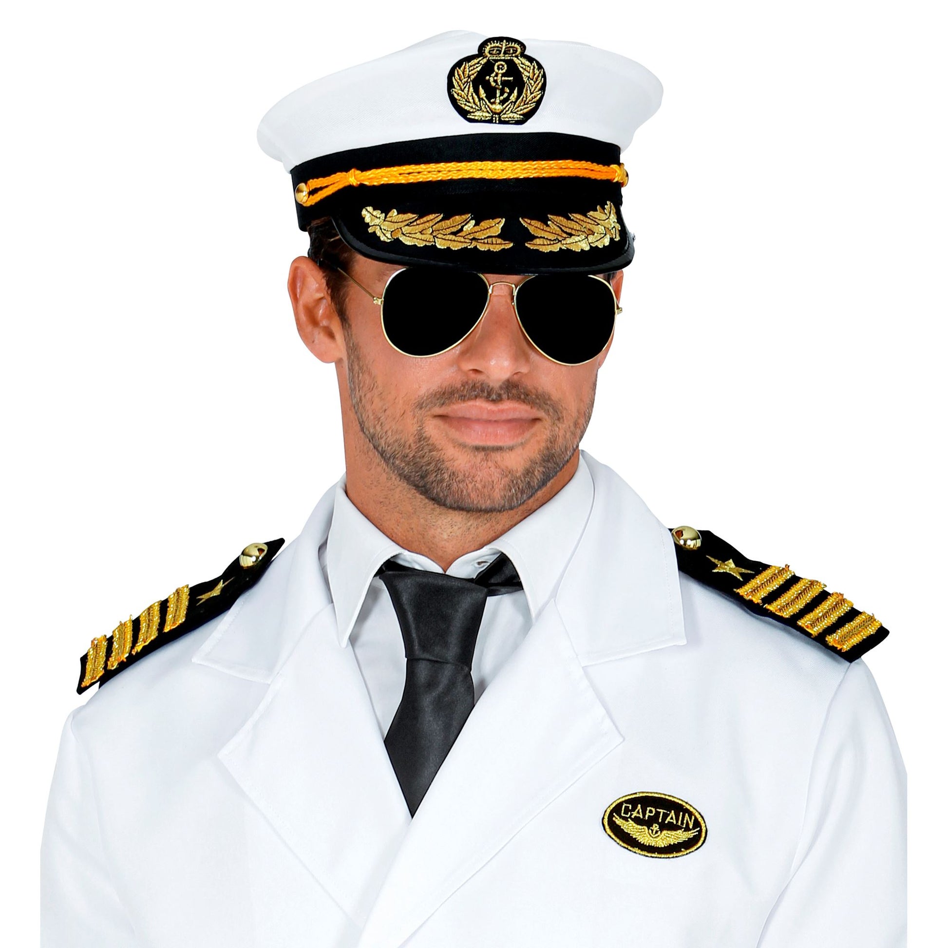 "NAVY CAPTAIN" (Mütze, Epauletten, Brille) – Ansicht 3