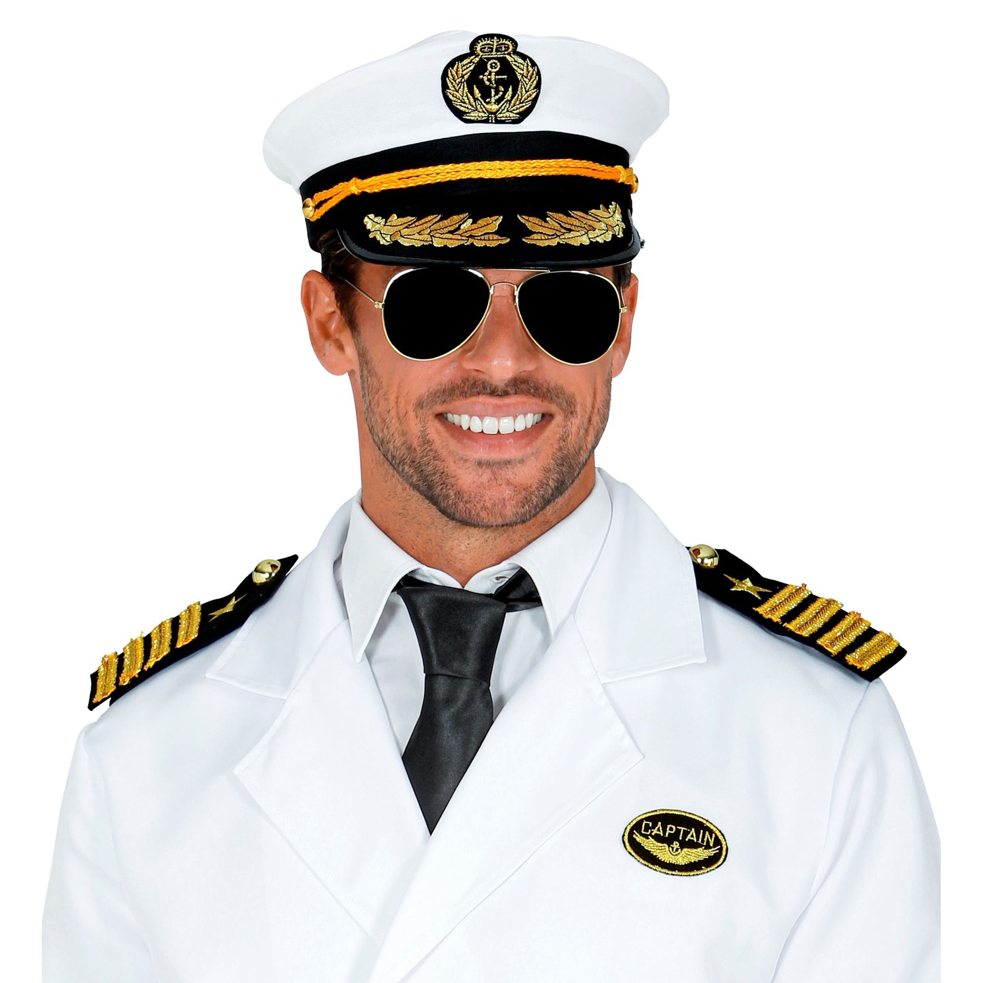 "NAVY CAPTAIN" (Mütze, Epauletten, Brille) – Ansicht 4