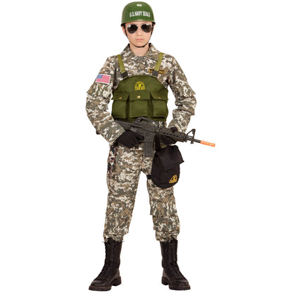 "NAVY SEAL" (Oberteil, Weste, Hose, Gürtel, Tasche, Helm) – Ansicht 3