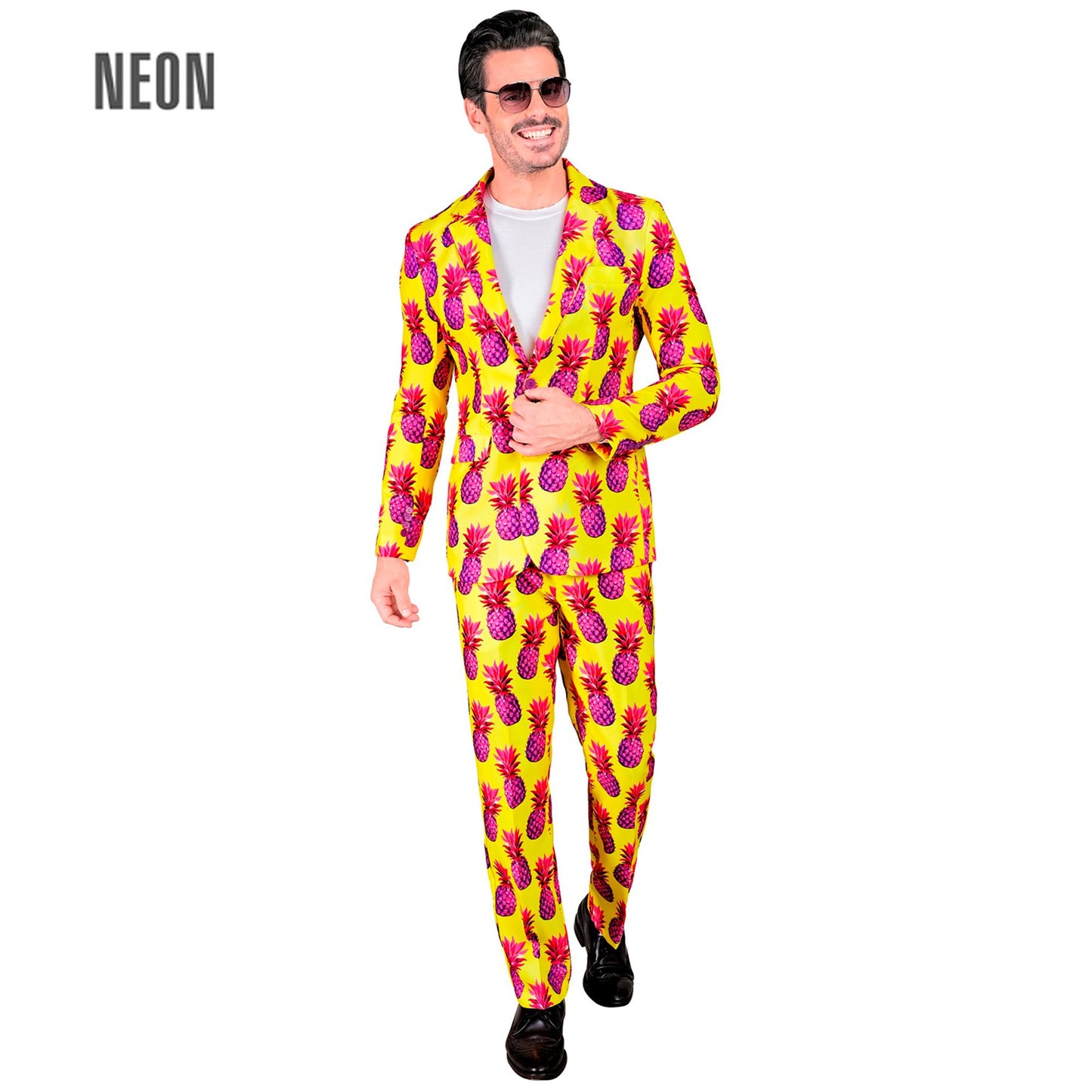 "NEON ANANAS PARTY FASHION ANZUG" (Jackett, Hose) – Vorderansicht
