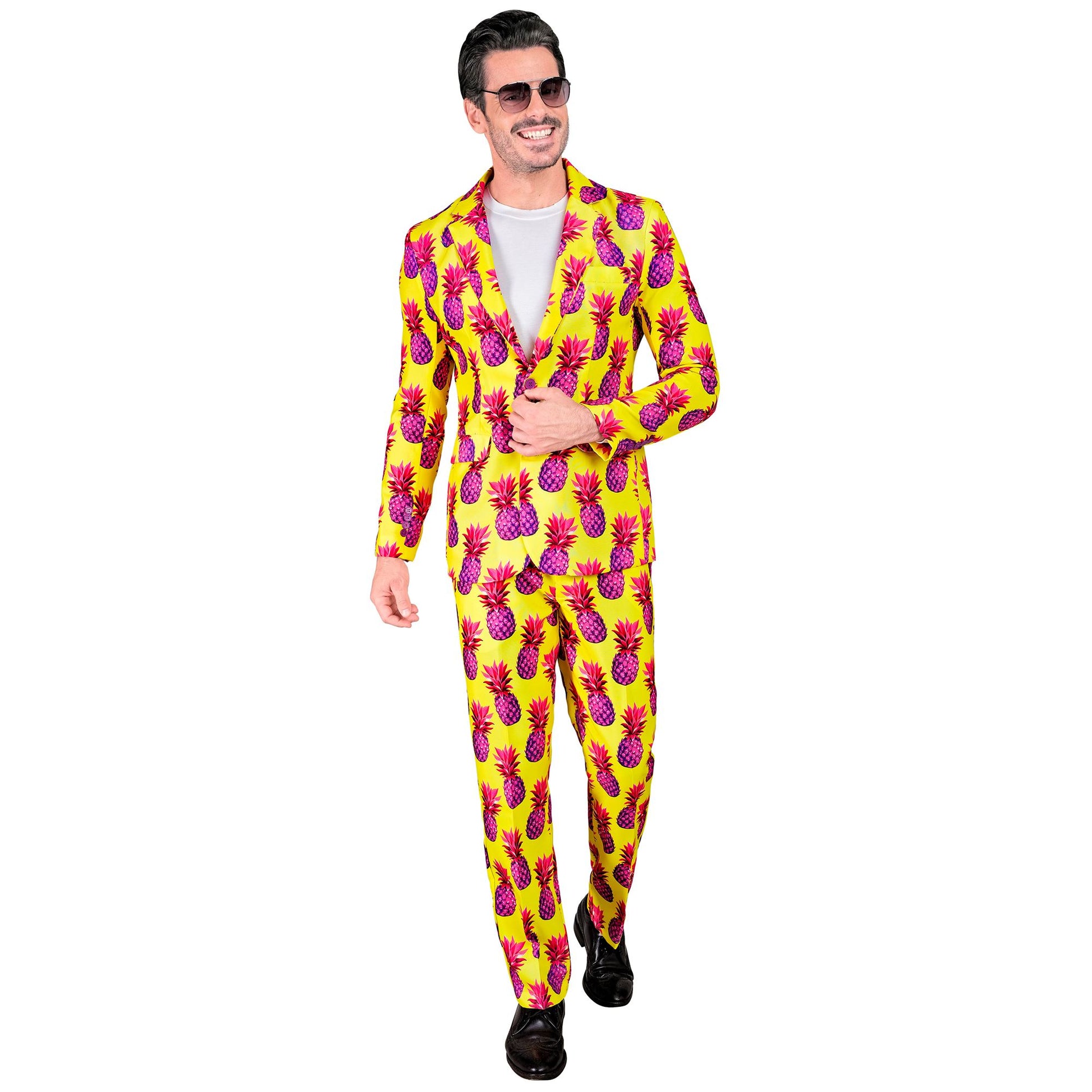 "NEON ANANAS PARTY FASHION ANZUG" (Jackett, Hose) – Detailansicht