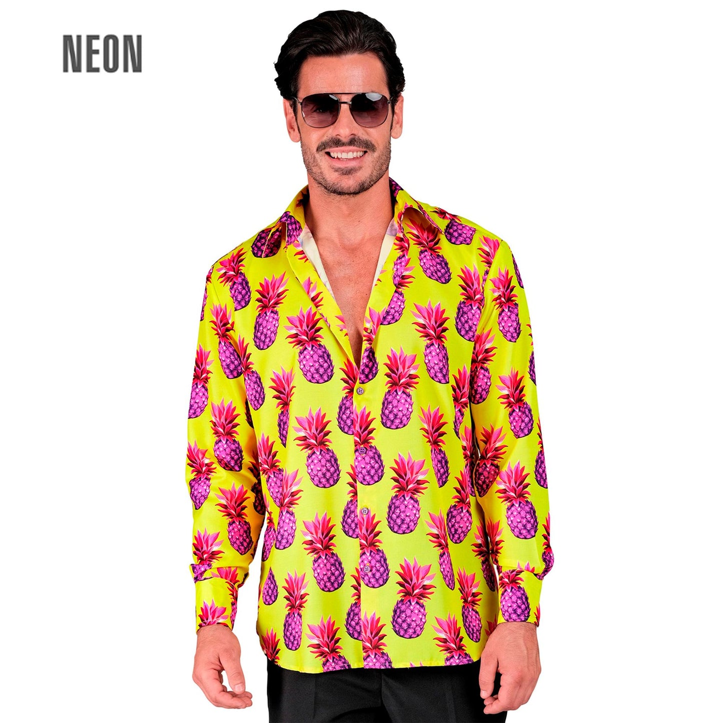 "NEON ANANAS PARTY FASHION HEMD" (Hemd) – Vorderansicht