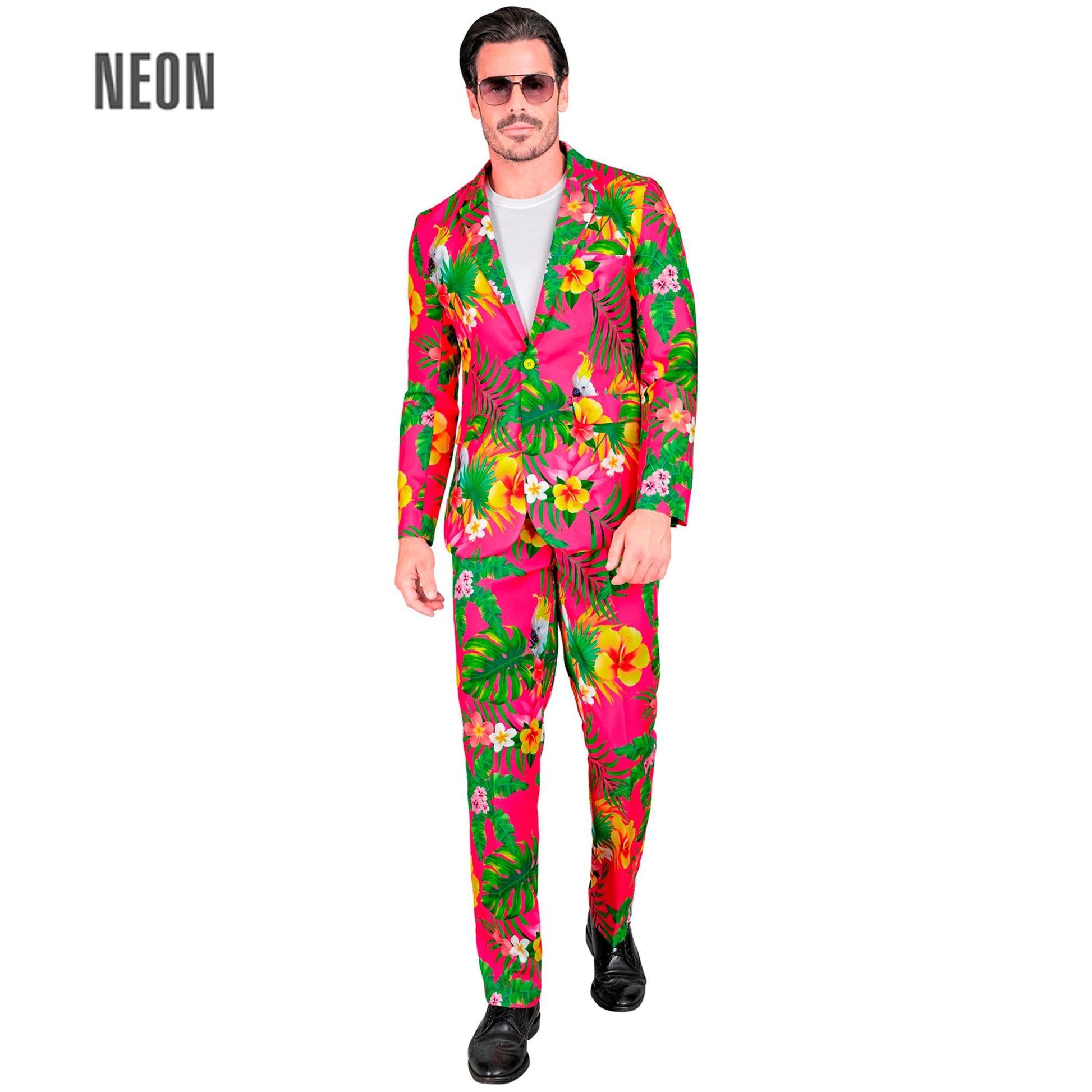 "NEON COPACABANA PARTY FASHION ANZUG" (Jackett, Hose) – Vorderansicht