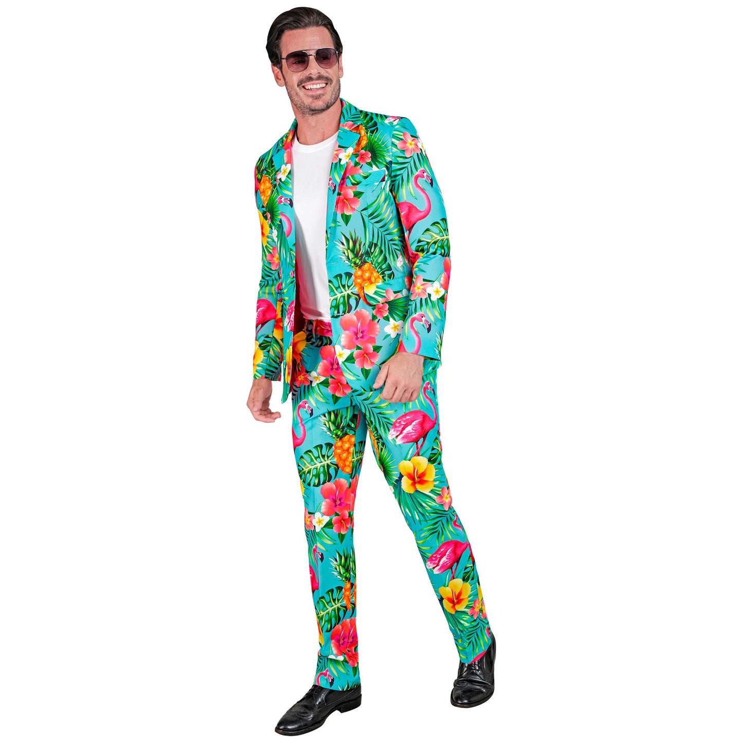 "NEON FLAMINGO PARTY FASHION ANZUG" (Jackett, Hose) – Ansicht 3
