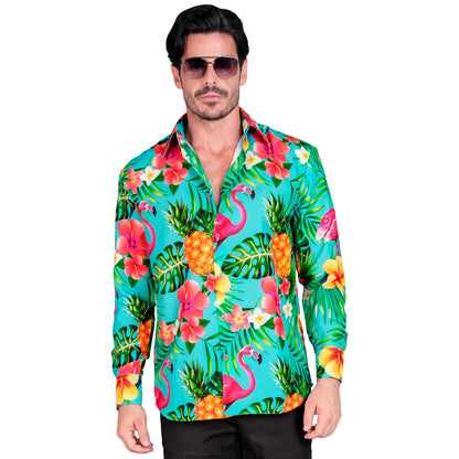 "NEON FLAMINGO PARTY FASHION HEMD" (Hemd) – Ansicht 3
