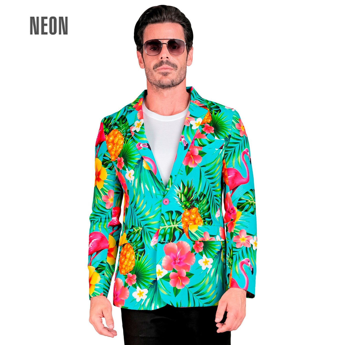 "NEON FLAMINGO PARTY FASHION JACKETT" (Jackett) – Vorderansicht