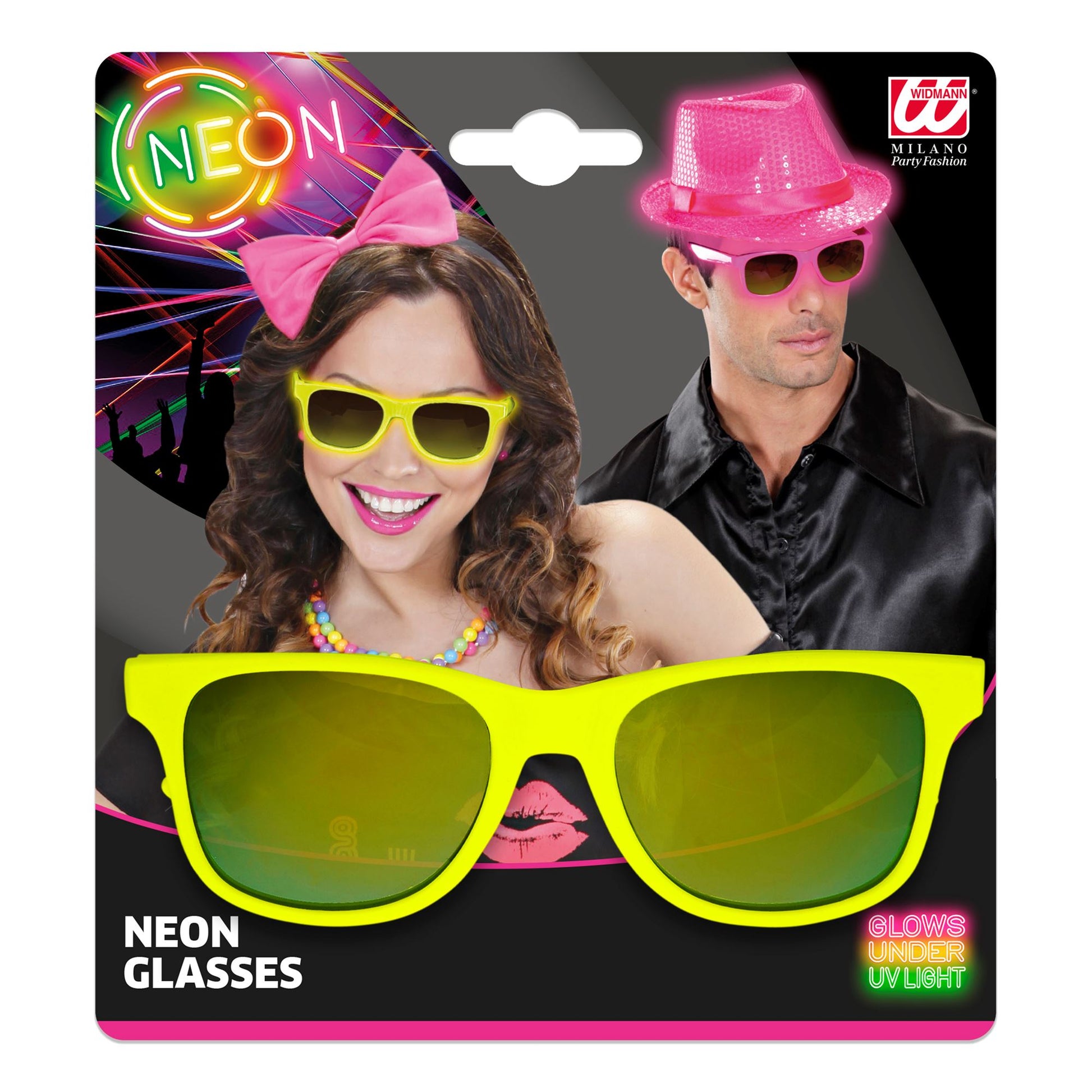"NEON GELBE 80er JAHRE BRILLE MIT GLÄSERN REVO" – Ansicht 3