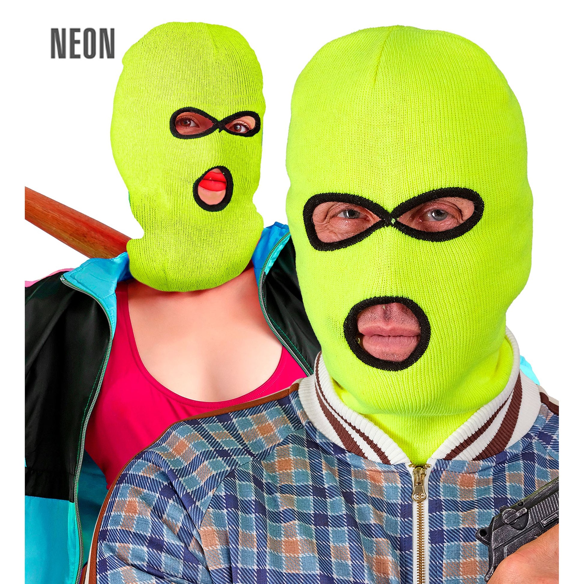 "NEON GELBE BALACLAVA MASKE" – Vorderansicht