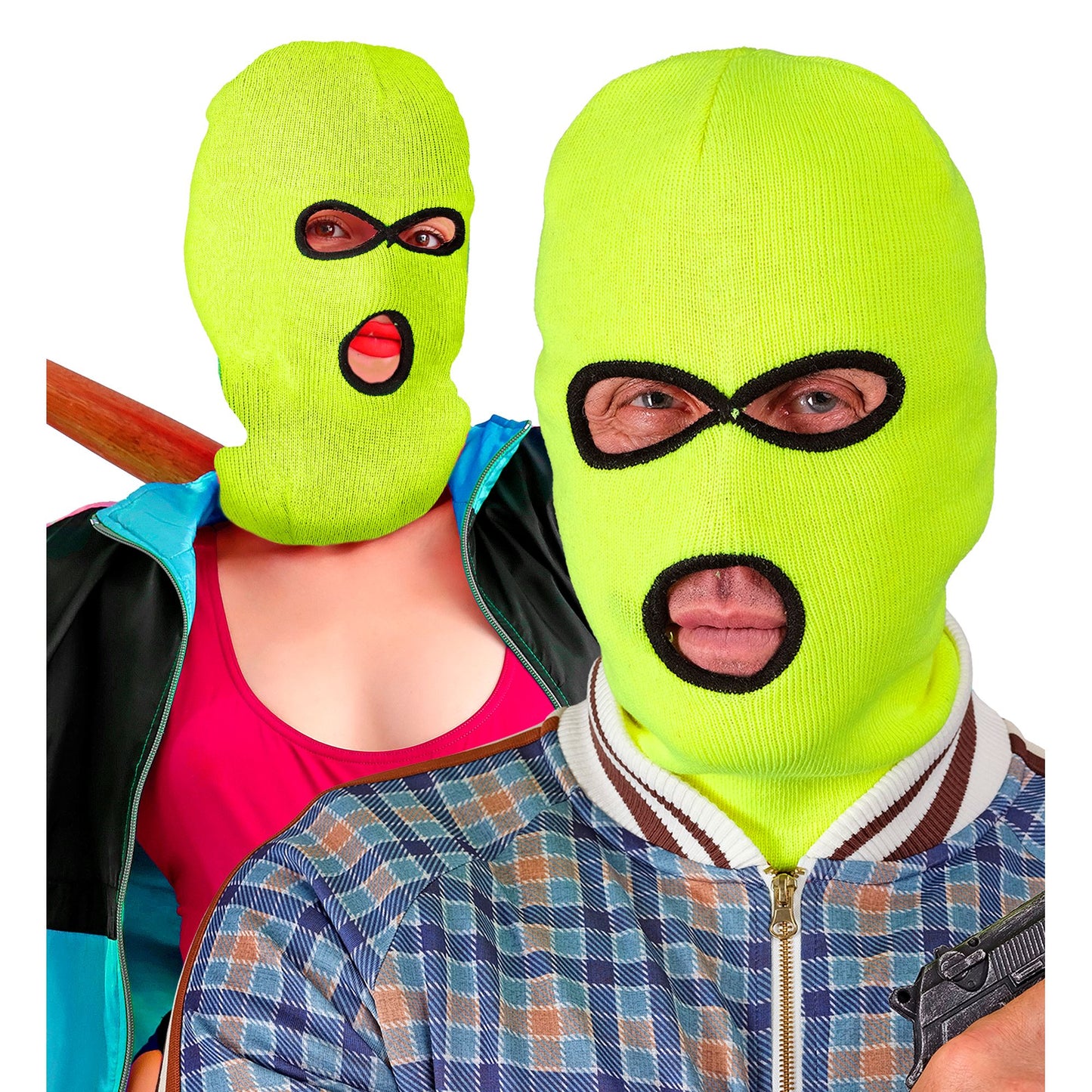 "NEON GELBE BALACLAVA MASKE" – Detailansicht