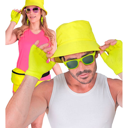 "NEON GELBE FINGERLOSE HANDSCHUHE" – Ansicht 3
