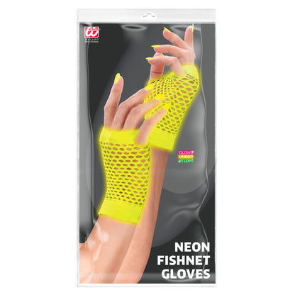 "NEON GELBE FINGERLOSE NETZHANDSCHUHE" – Ansicht 3