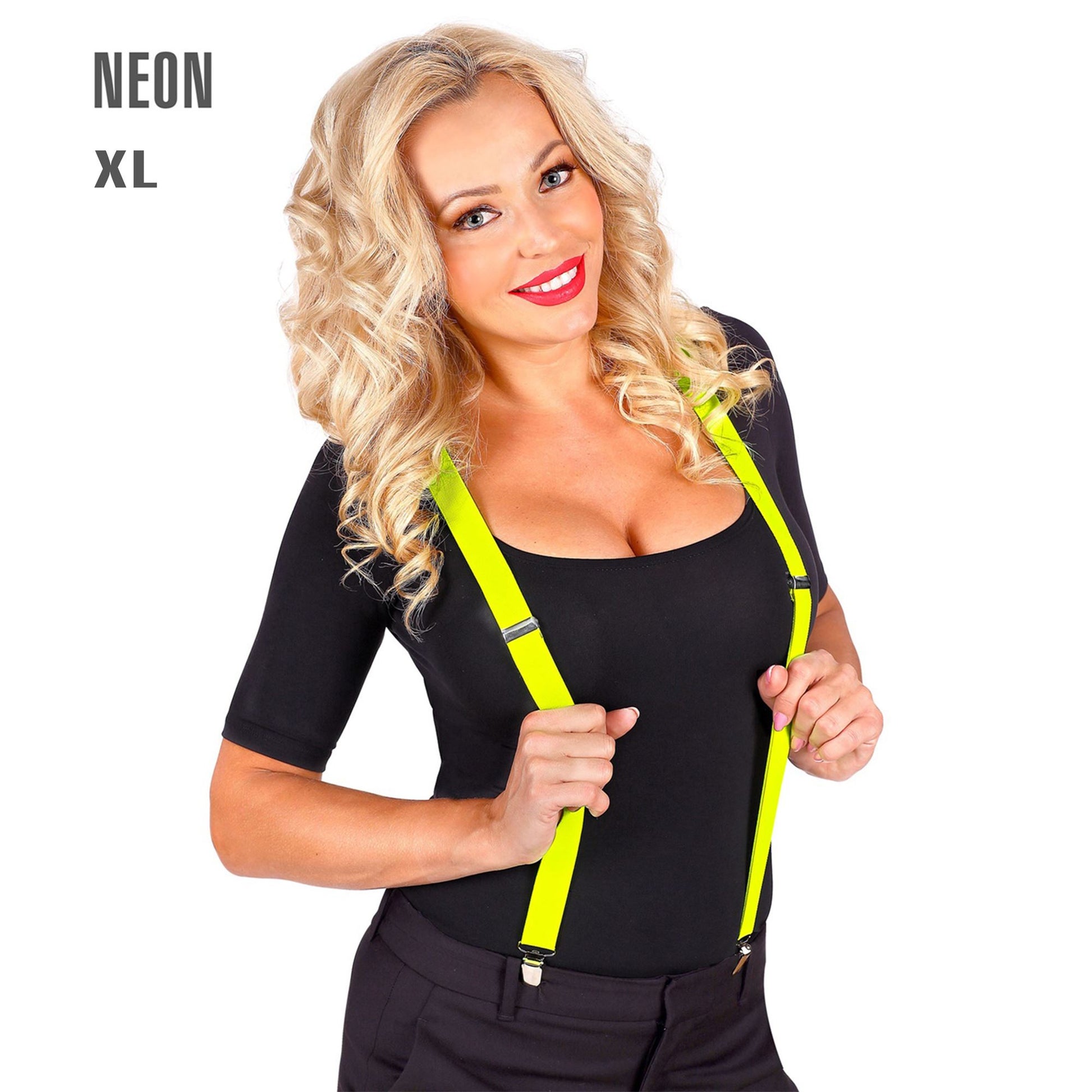 "NEON GELBE HOSENTRÄGER" (ultralang bis 115-120 cm) – Ansicht 3