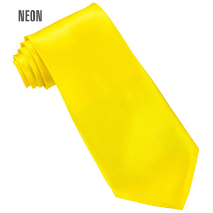 "NEON GELBE KRAWATTE" aus Satin – Vorderansicht