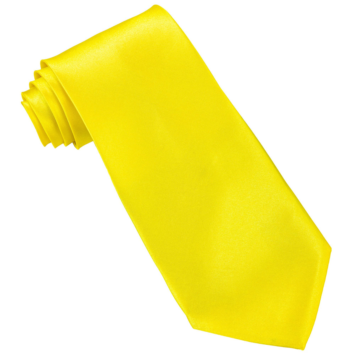 "NEON GELBE KRAWATTE" aus Satin – Detailansicht
