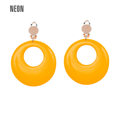 "NEON GELBE OHRRINGE" – Vorderansicht
