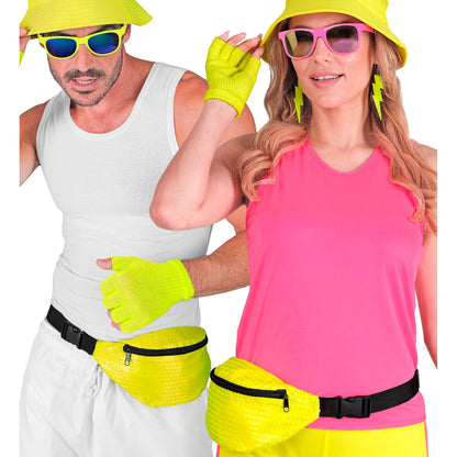 "NEON GELBE PAILLETTEN GÜRTELTASCHE" – Ansicht 4