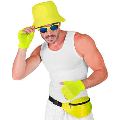 "NEON GELBE PAILLETTEN GÜRTELTASCHE" – Ansicht 5