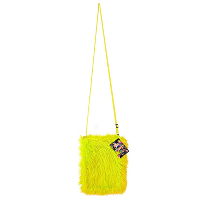 "NEON GELBE PLÜSCH HANDTASCHE" – Ansicht 3