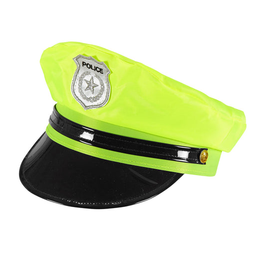 "NEON GELBE POLIZEIMÜTZE" – Vorderansicht